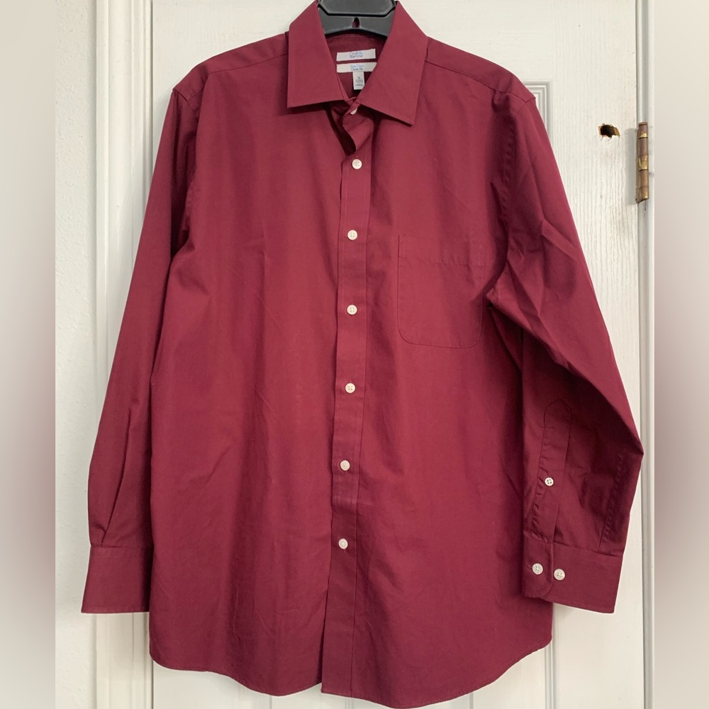 Croft & Barrow Red Dress Shirt Classic Tailored Fit